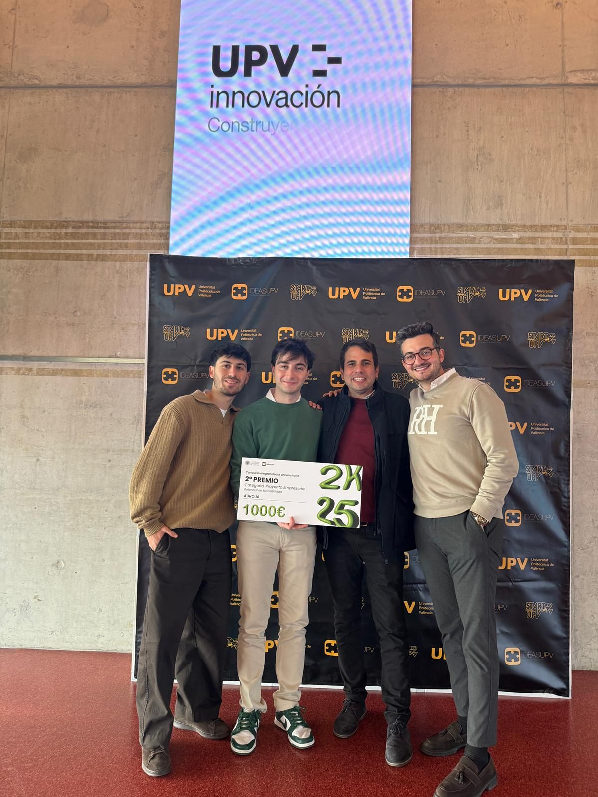 AUROBOT.AI, proyecto ganador del Concurso Emprendedor Universitario 2K25 de la UPV